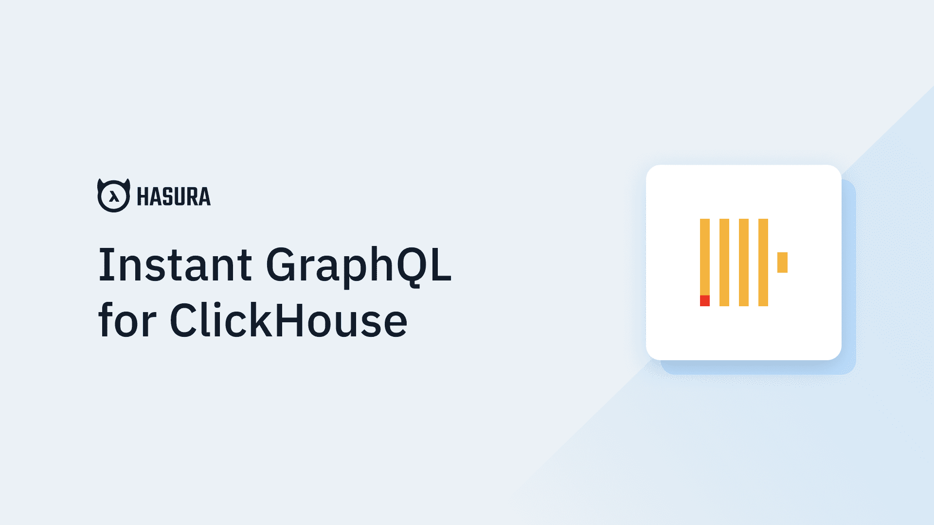 Instant GraphQL APIs On Clickhouse | Hasura GraphQL API