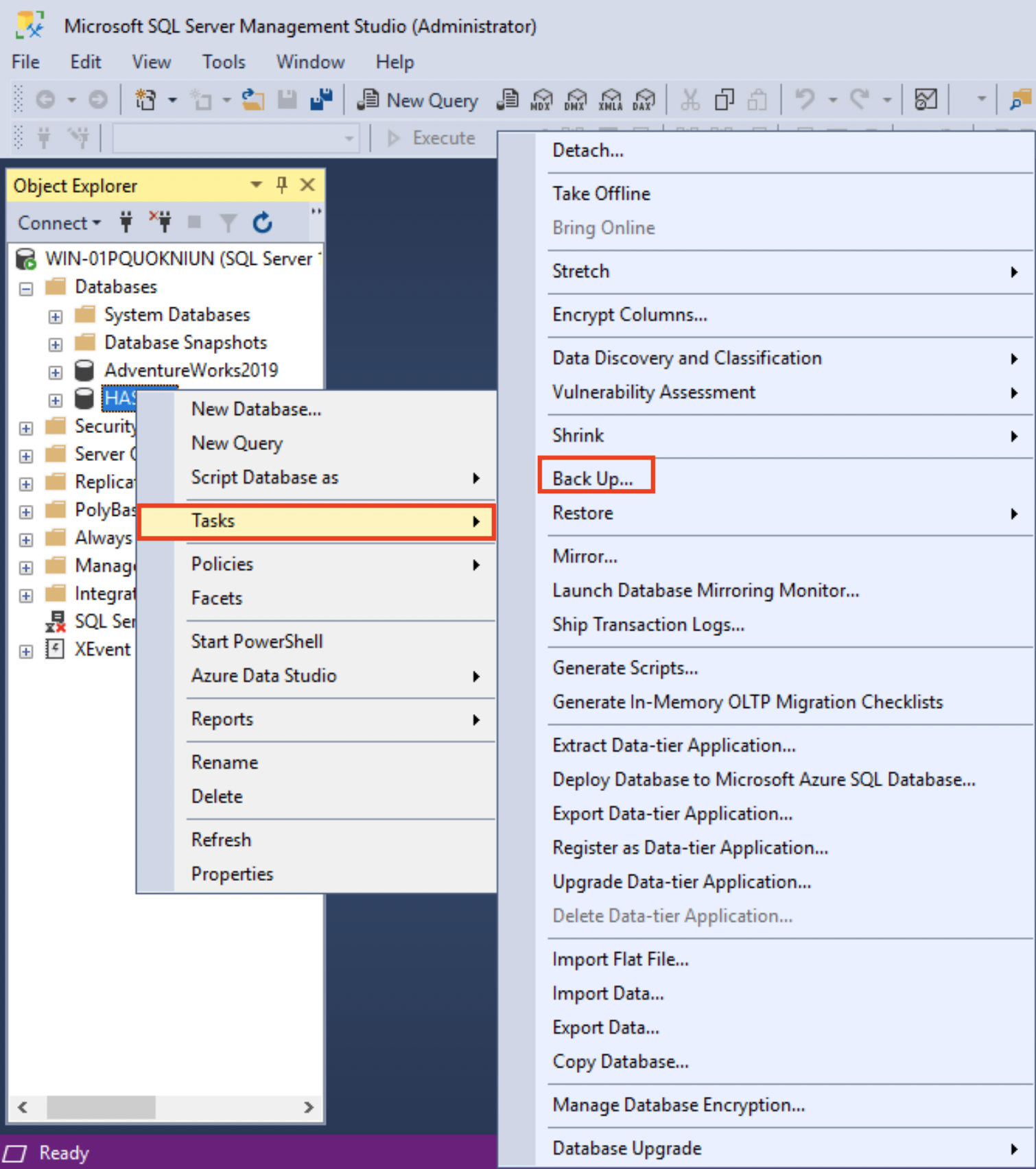 Create a Database backup | MSSQL Tutorial