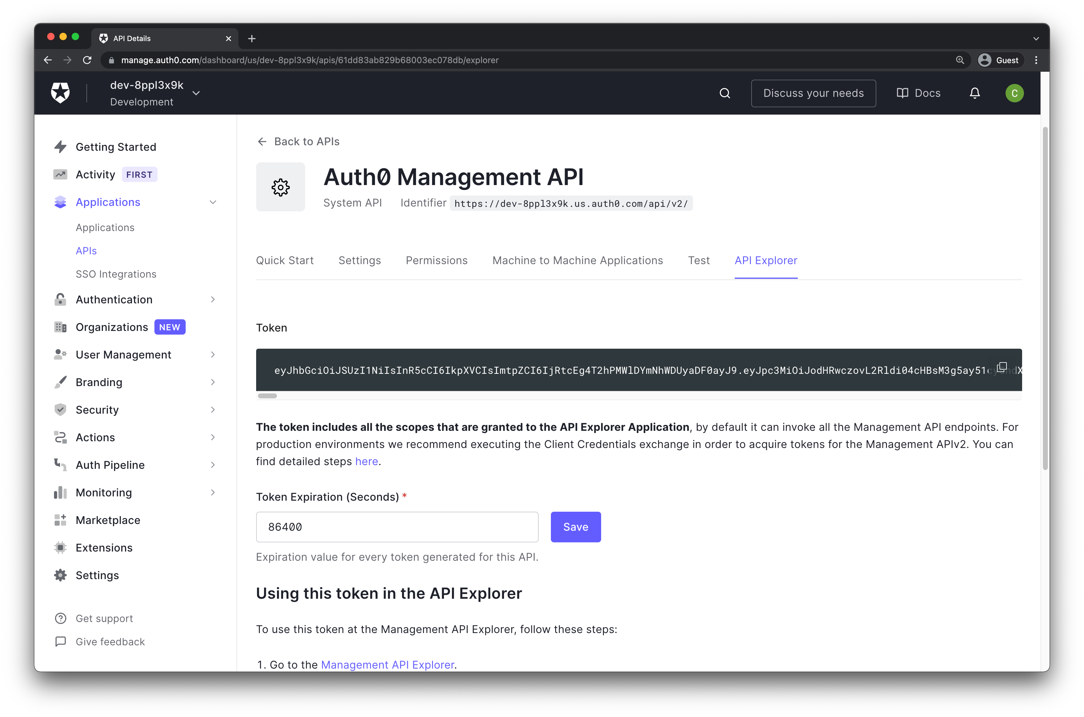 Auth0 Management API