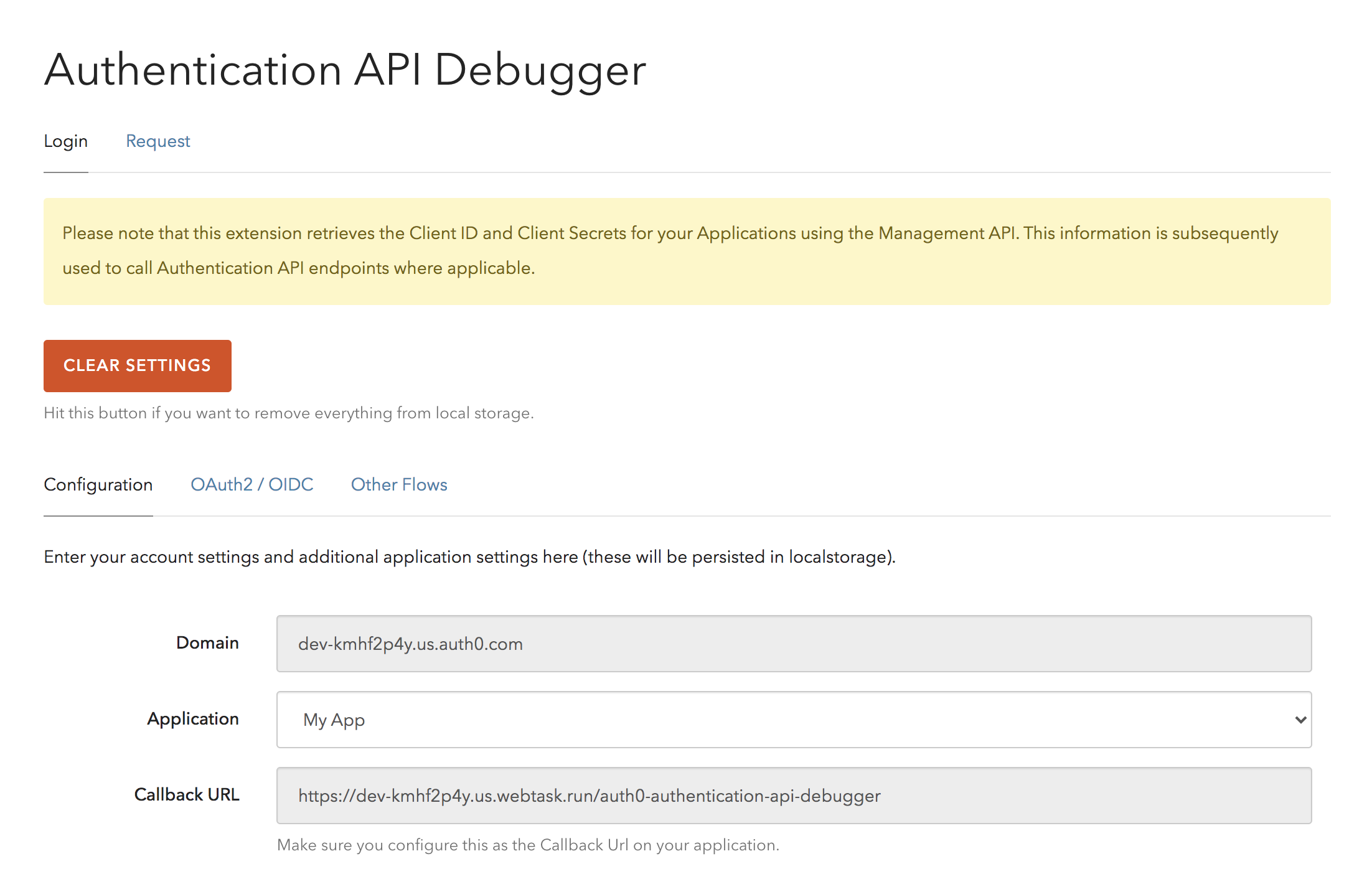 Auth0 API Debugger